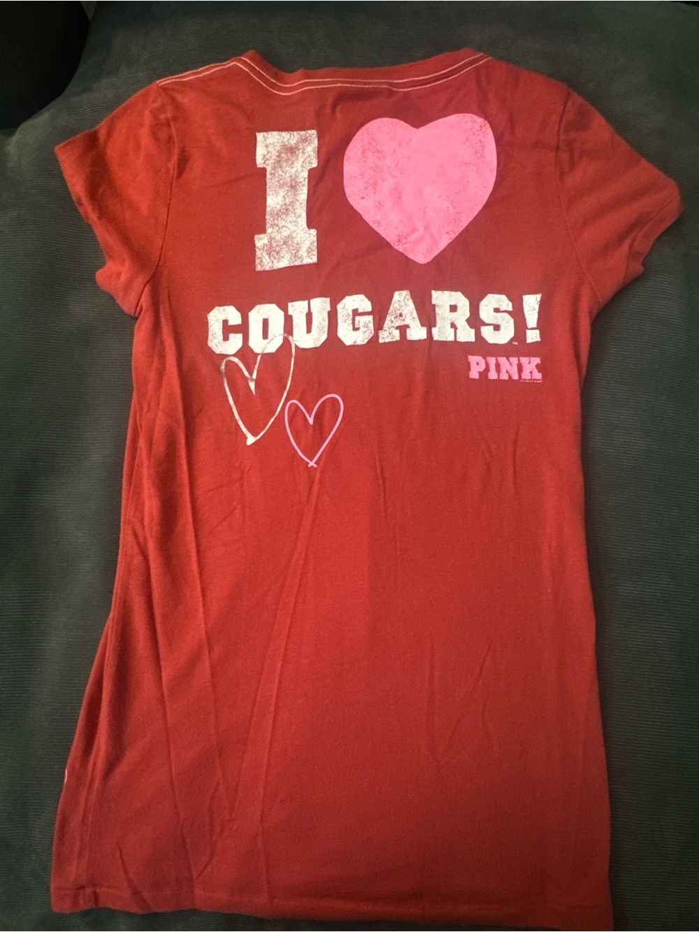 Washington State Cougars Girls' Red Logo Tee - Picture 3 of 3